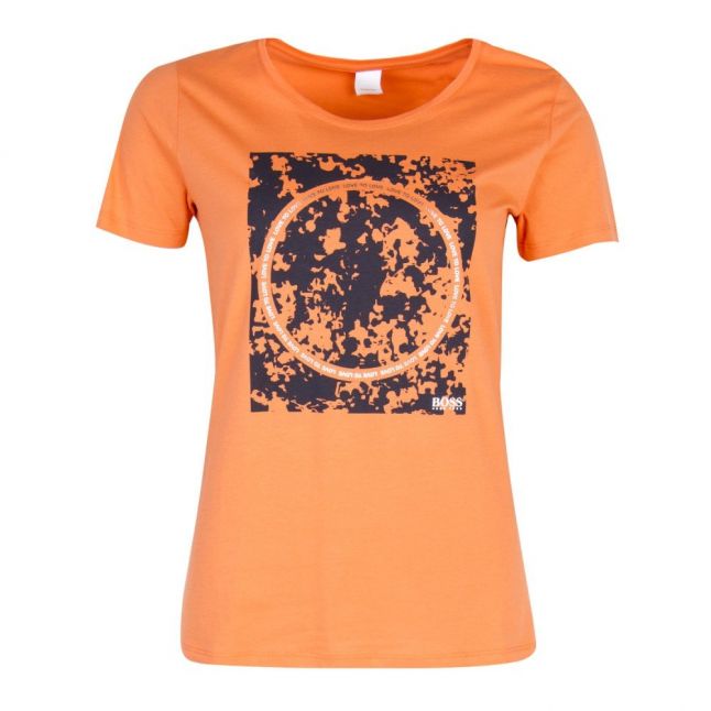 Casual Womens Bright Orange Tecircle S/s T Shirt