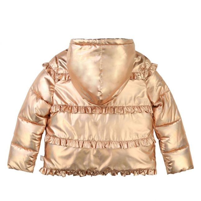 Girls Copper Metallic Padded Jacket