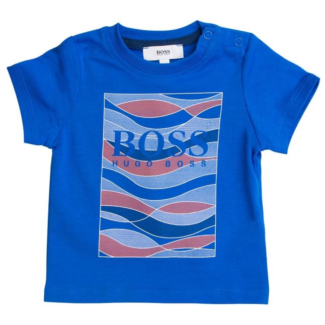 Boss Boys Bright Turquoise Print S/s Tee Shirt