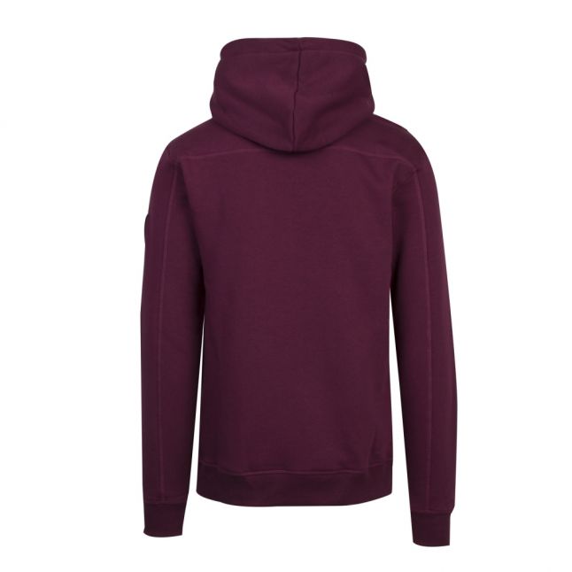 Mens Burgundy Siren Hooded Sweat Top