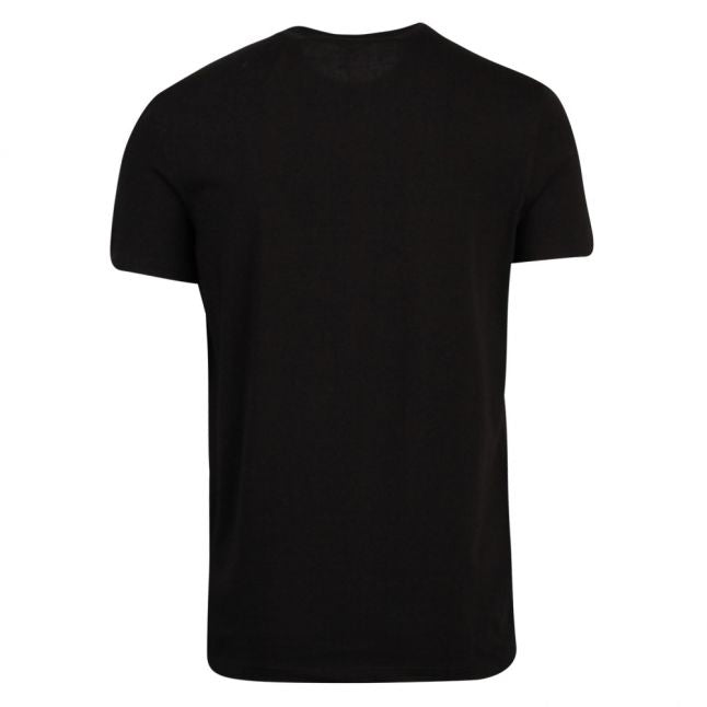 Mens Black Square Arm Logo S/s T Shirt