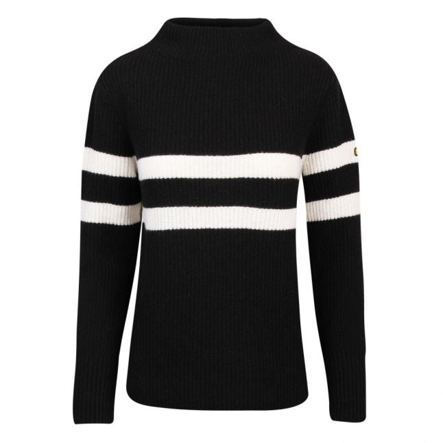 Womens Black Quayle Stripe Knitted Jumper