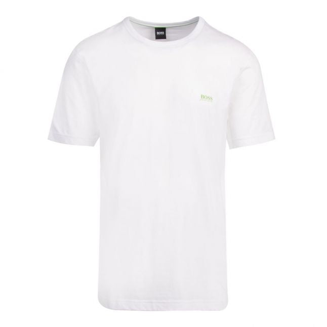 Athleisure Mens White Tee Small Logo S/s T Shirt