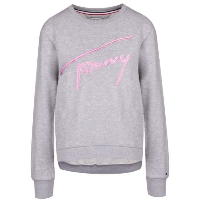 Womens Light Grey Signature Sweat Top