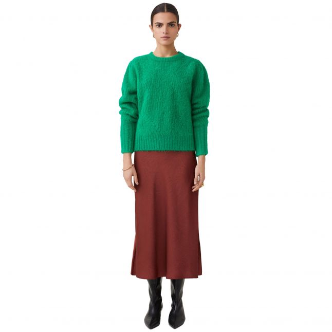 Womens Bourgogne Flavie Midi Skirt