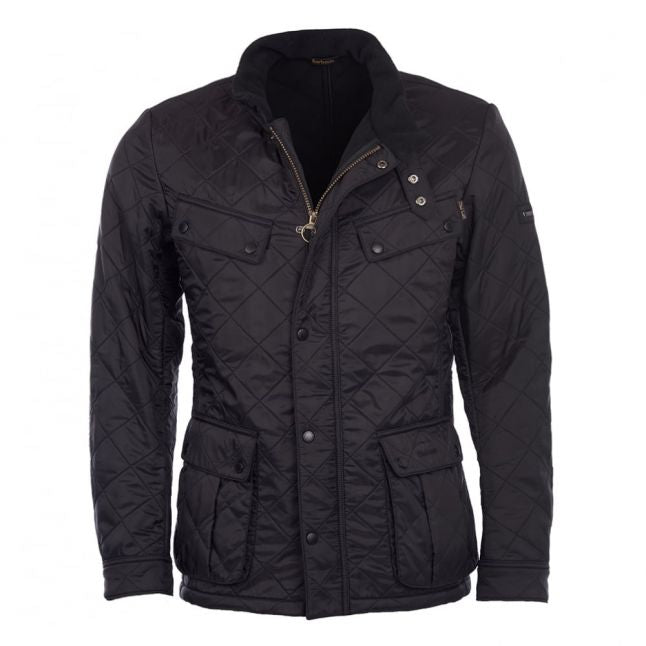 Mens Barbour International Black Ariel Polarquilt Jacket