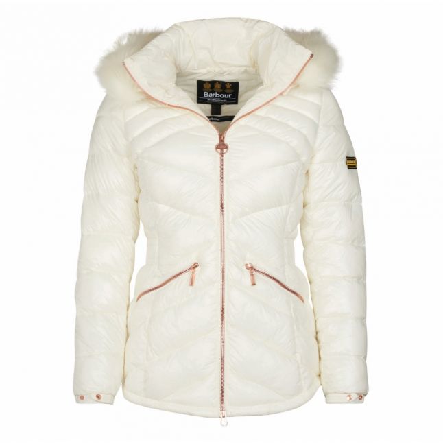 Womens White Superstock Quilted Jacket