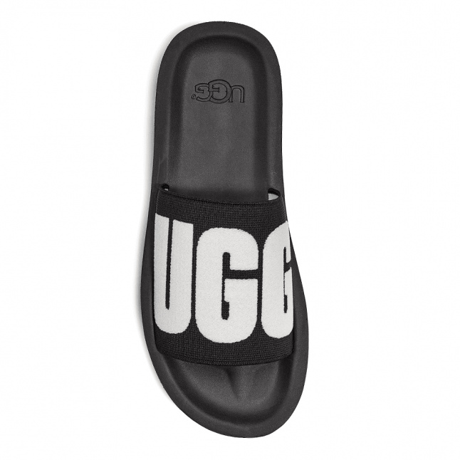 Womens Black Zuma Graphic Slides