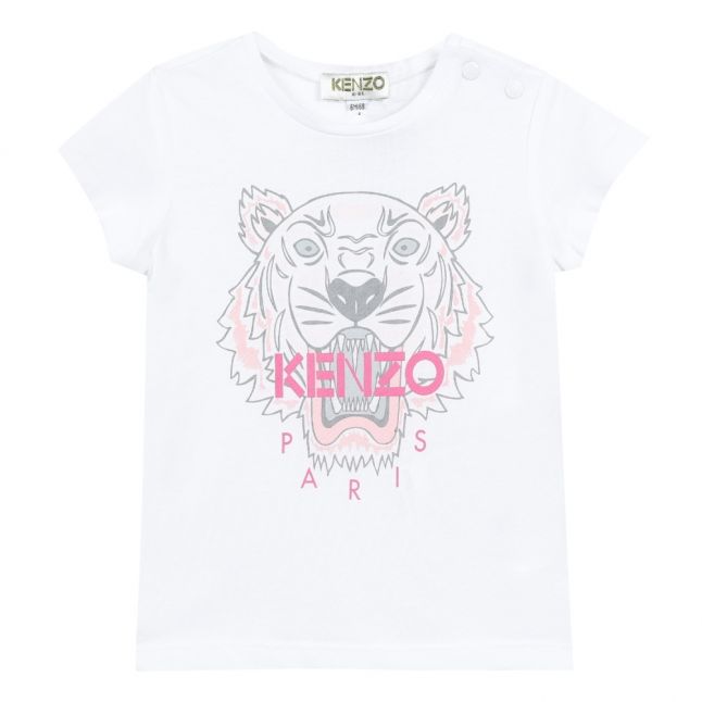 Toddler White/Pink Baby Tiger S/s T Shirt