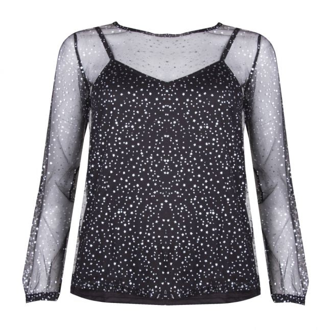 Womens Black Vistorry Star Blouse