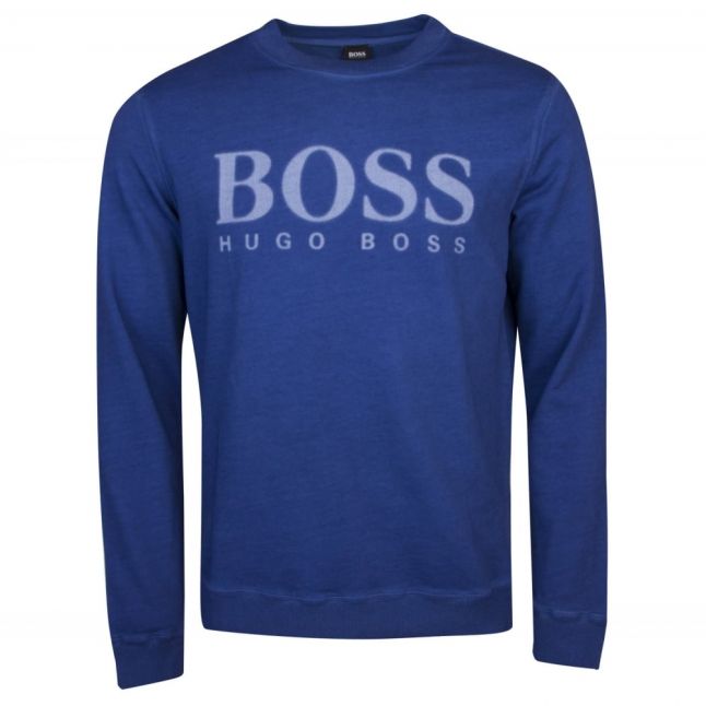 Casual Mens Bright Blue Wallker Crew Sweat Top