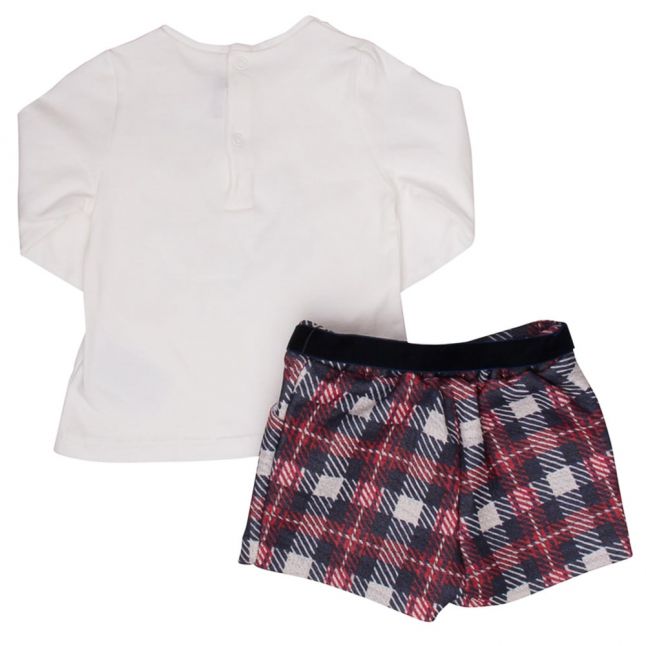 Baby Navy Plaid Shorts Set