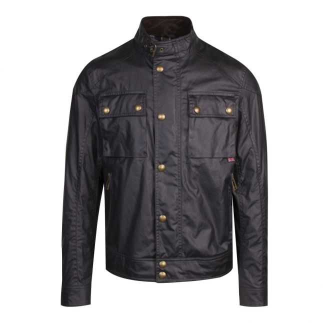 Mens Dark Navy Racemaster 6oz Waxed Jacket