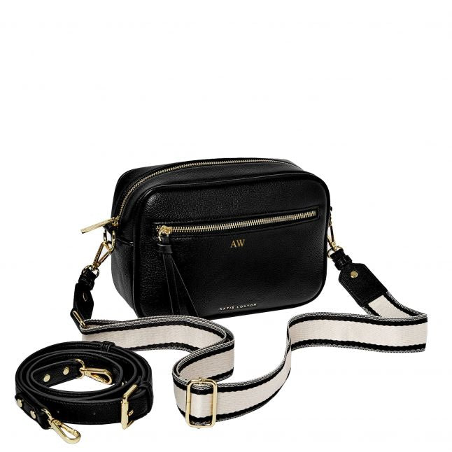 Womens Black Hallie Crossbody Bag