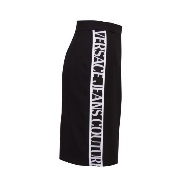 Womens Black Branded Tape Skirt