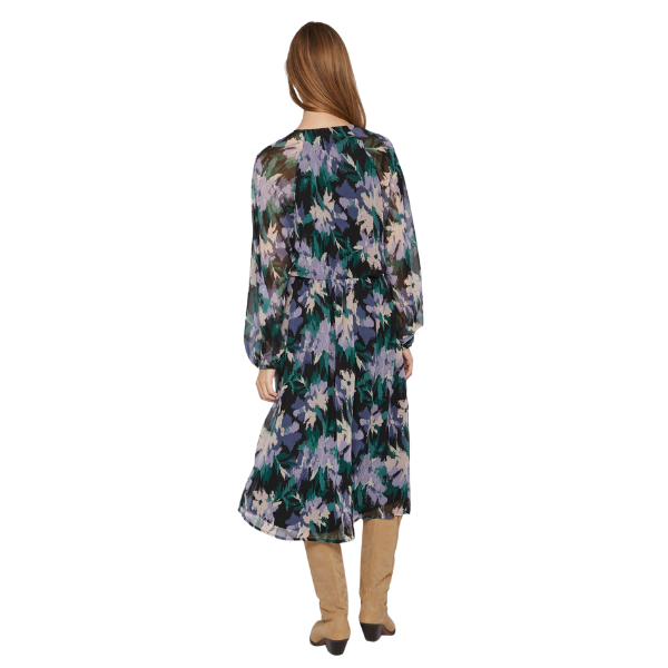 Womens Black Uma Vidaliana Floral Midi Dress