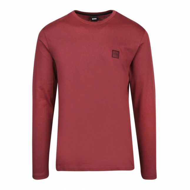 Casual Mens Burgundy Tacks L/s T Shirt