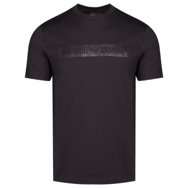 Mens Black Tonal Block Logo S/s T Shirt