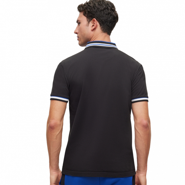 Mens Black Paddy 2 Regular S/s Polo