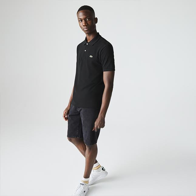 Mens Black Classic L.12.12 S/s Polo Shirt