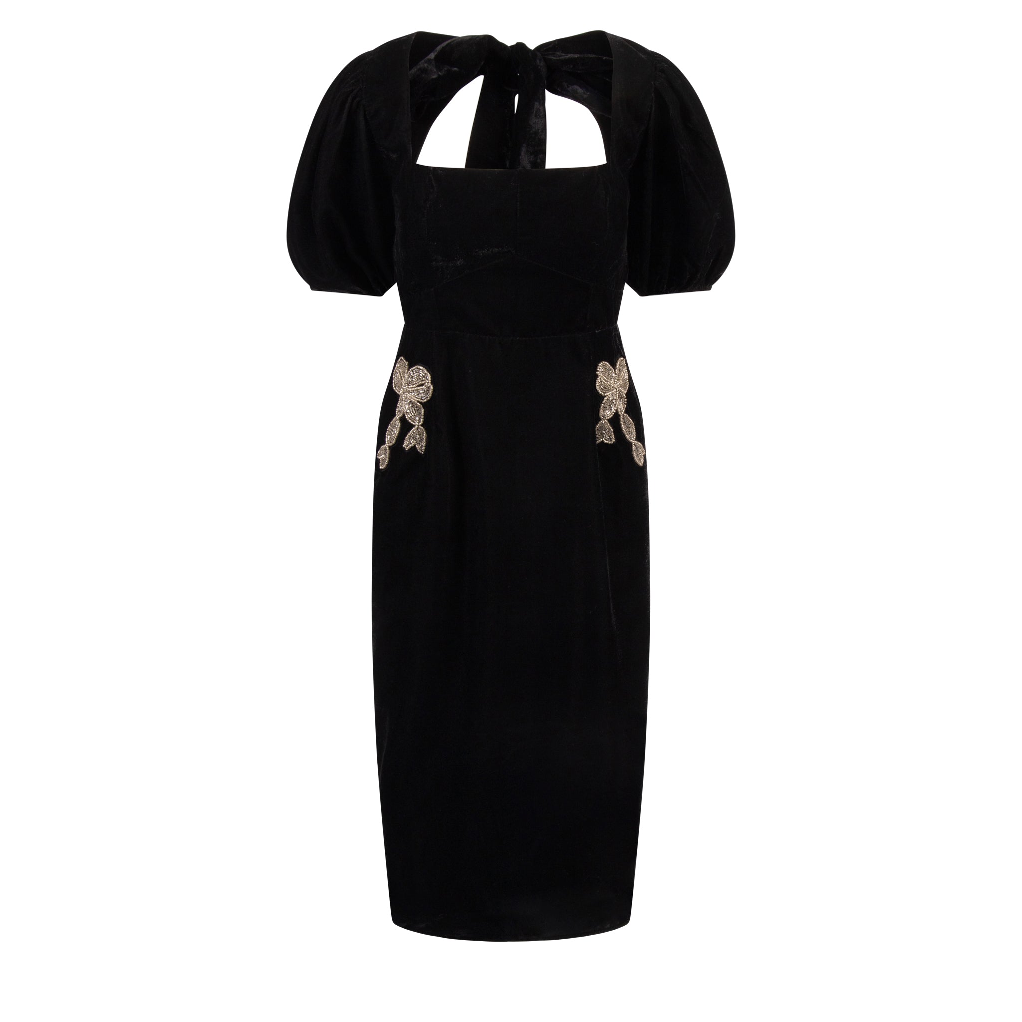 Womens	Black Alba Fitted Dress