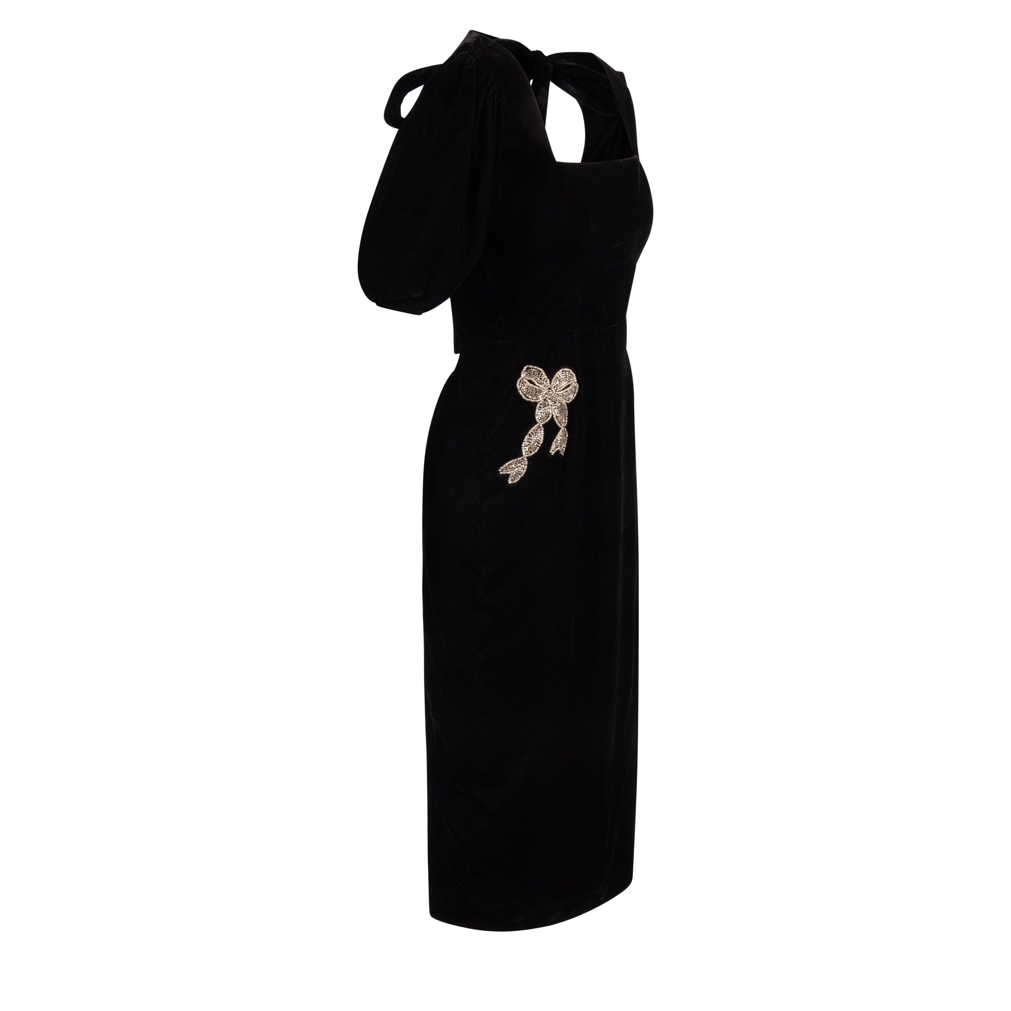 Womens	Black Alba Fitted Dress