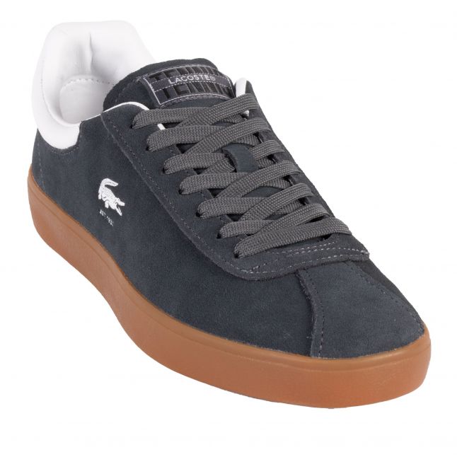 Mens Lacoste Dark Grey/Gum Baseshot Suede Trainers