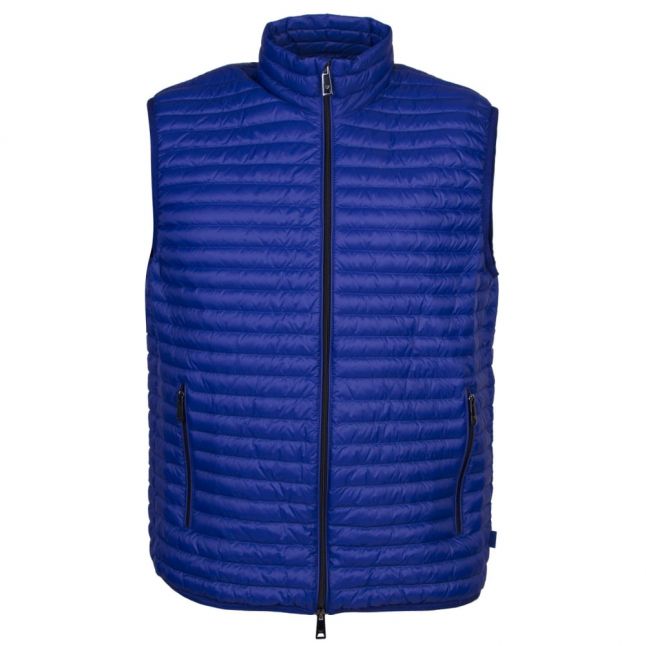 Mens Blue Padded Down Gilet