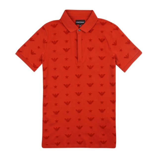 Boys Terracotta Flock Eagle S/s Polo Shirt