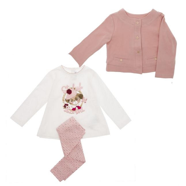 Infant Petal 3 Piece T Shirt & Leggings Set