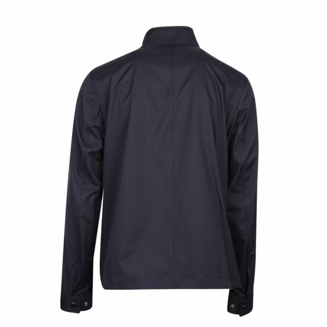 Mens Navy Exmoth Funnel Neck Field Jacket