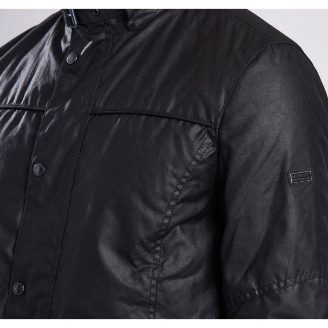 Mens Black Inlet Waxed Jacket