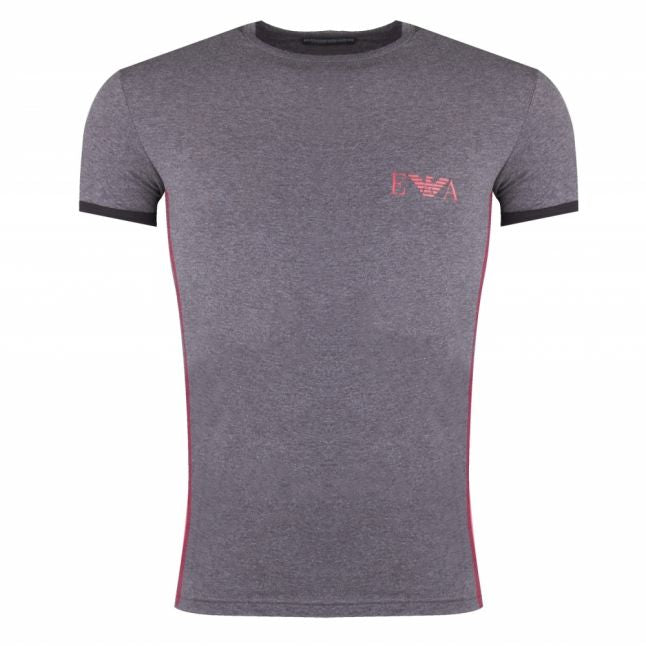 Mens Grey Melange Athletics Slim Fit S/s T Shirt