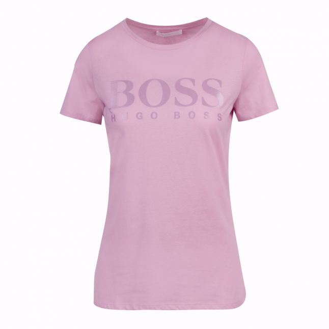 BOSS Casual Womens Pale Pink Temellow Logo S/s T Shirt