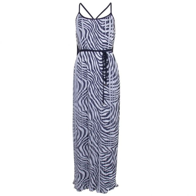 Womens True Navy Plains Zebra Maxi Dress