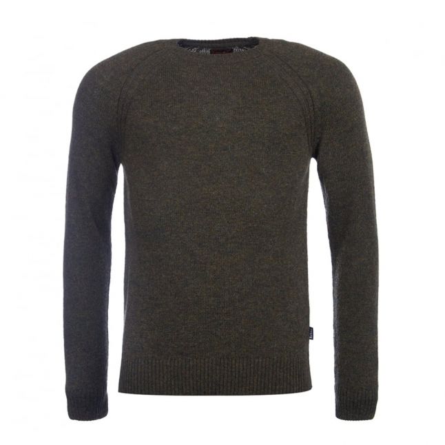 Heritage Mens Olive Rydal Crew Knit Jumper