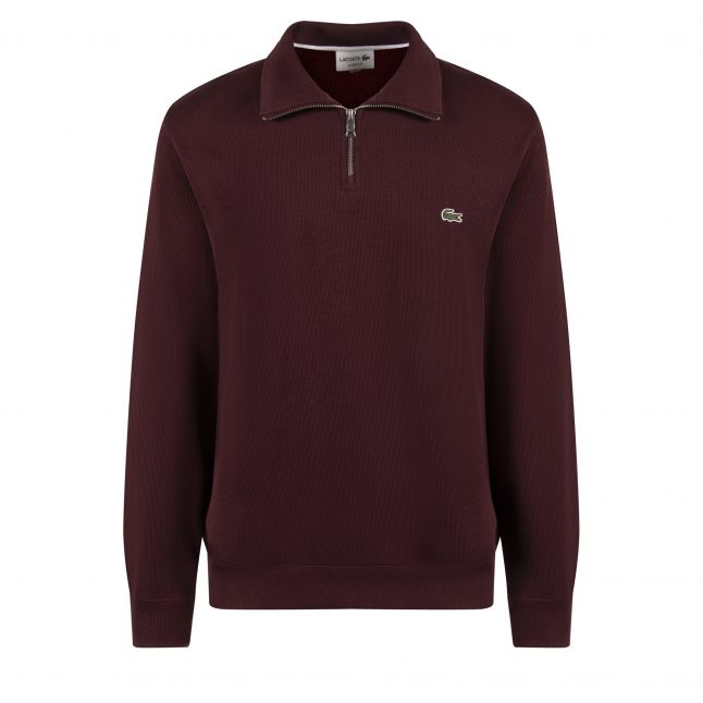 Mens Espresso Branded Half Zip Sweat