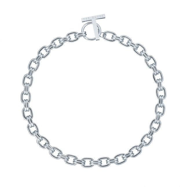 Womens Silver Teera Tee Chain Necklace