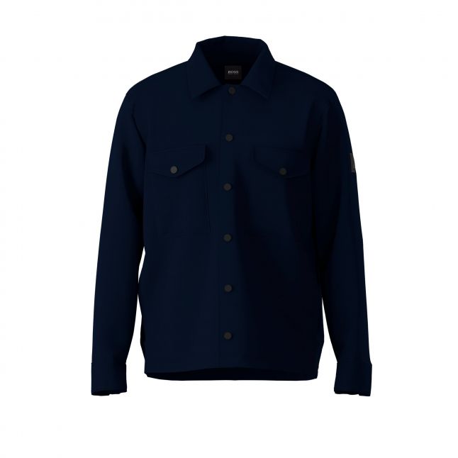 Mens Dark Blue Lovel L/s Overshirt