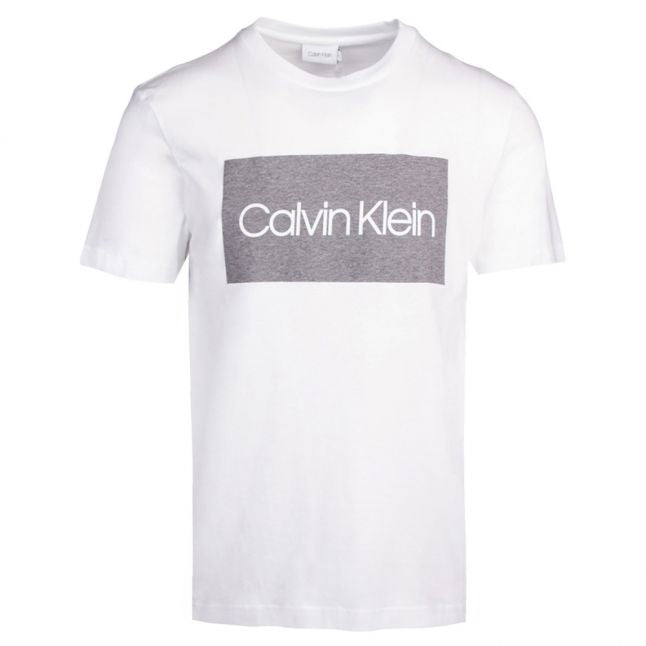 Mens Perfect White Flock Logo S/s T Shirt