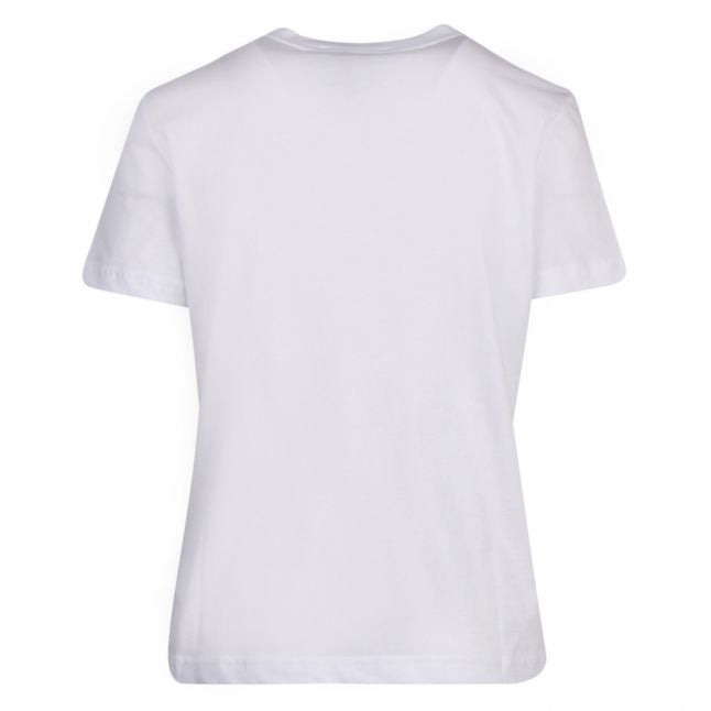 Womens White Branded Logo S/s T Shirt