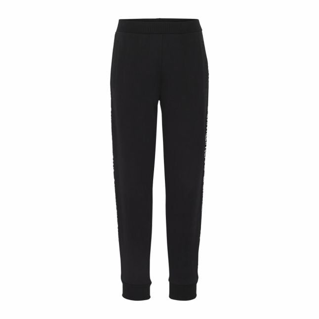 Womens Black Institutional Logo Side Sweat Pants