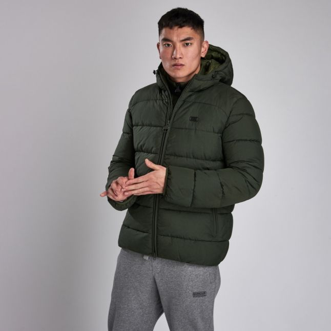 Mens Sage Court Hooded Quilted Jacket