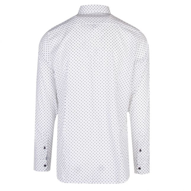 Mens White Fyrtruk Mini Flower L/s Shirt