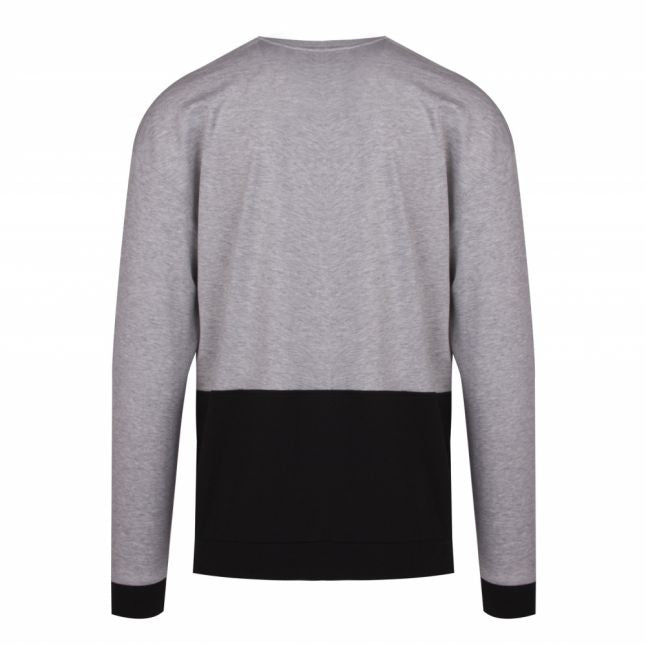 Mens Medium Grey Colourblock Crew Sweat Top