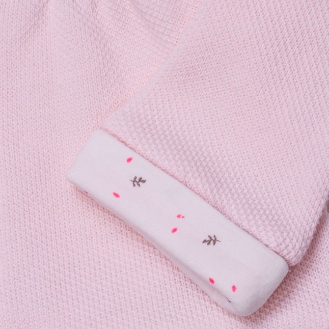 Baby Pale Pink Embroidered Sweat Jacket