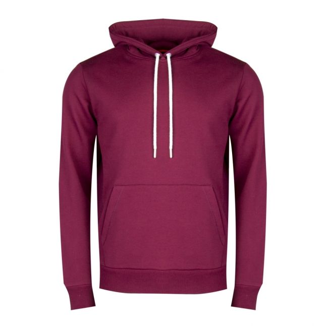 Mens Burgundy S-Palmy Hooded Sweat Top