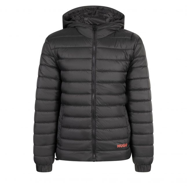 Mens Black Brent2441 Padded Hood Jkt