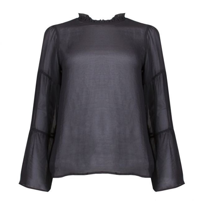 Womens Black Vitova Sheer Blouse