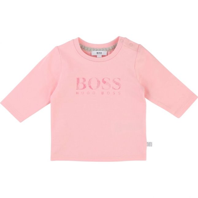 Baby Pink Logo L/s T Shirt